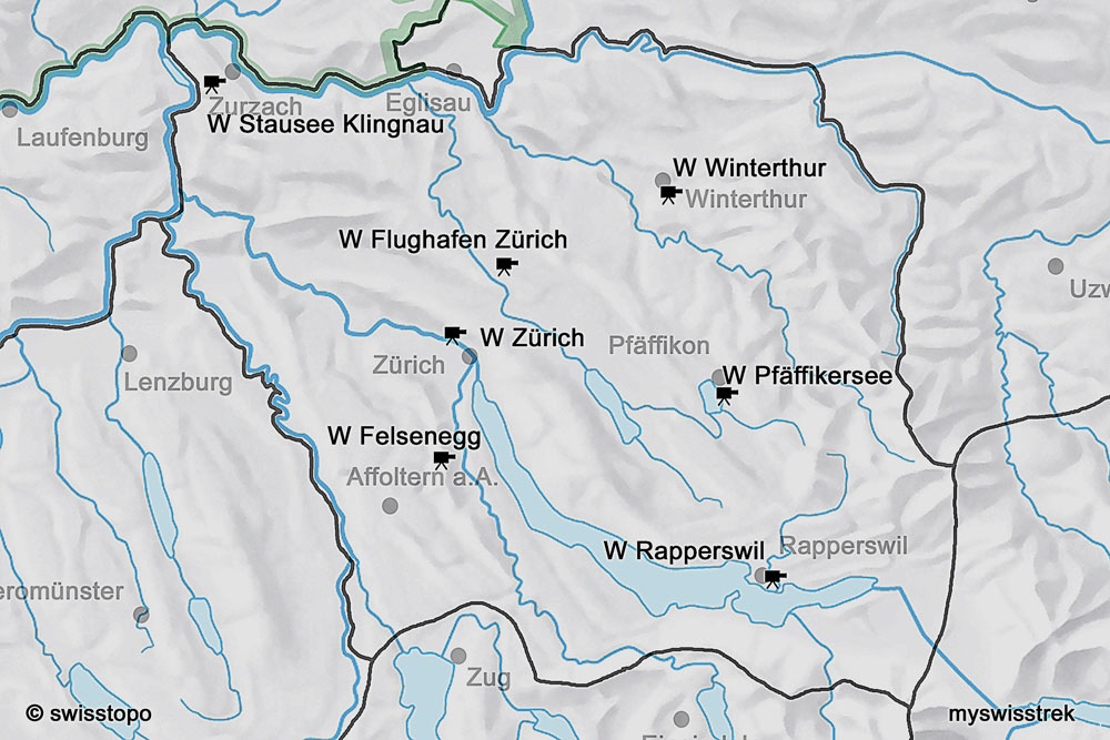Karte-Webcams-Region-Zürich