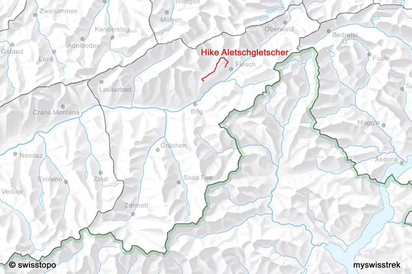 Aletschgletscher - Wandern bei Fiesch - myswisstrek