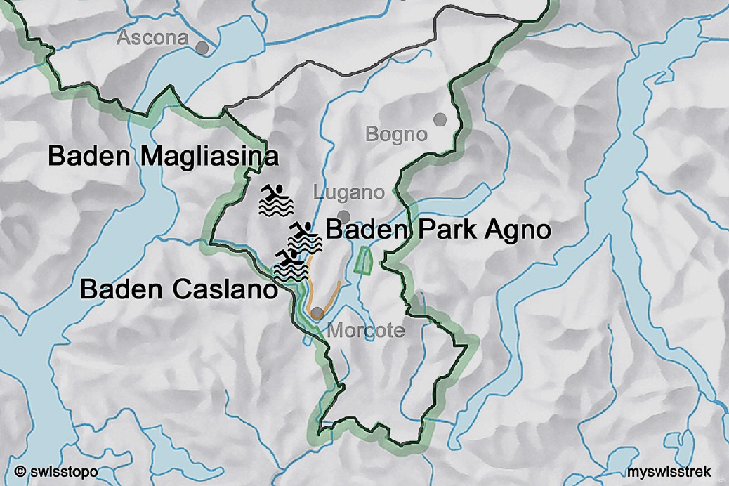 Lage Baden & Wellnes Region Lugano