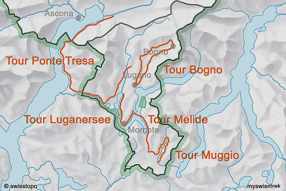 Lage Wohnmobil Touren Region Lugano