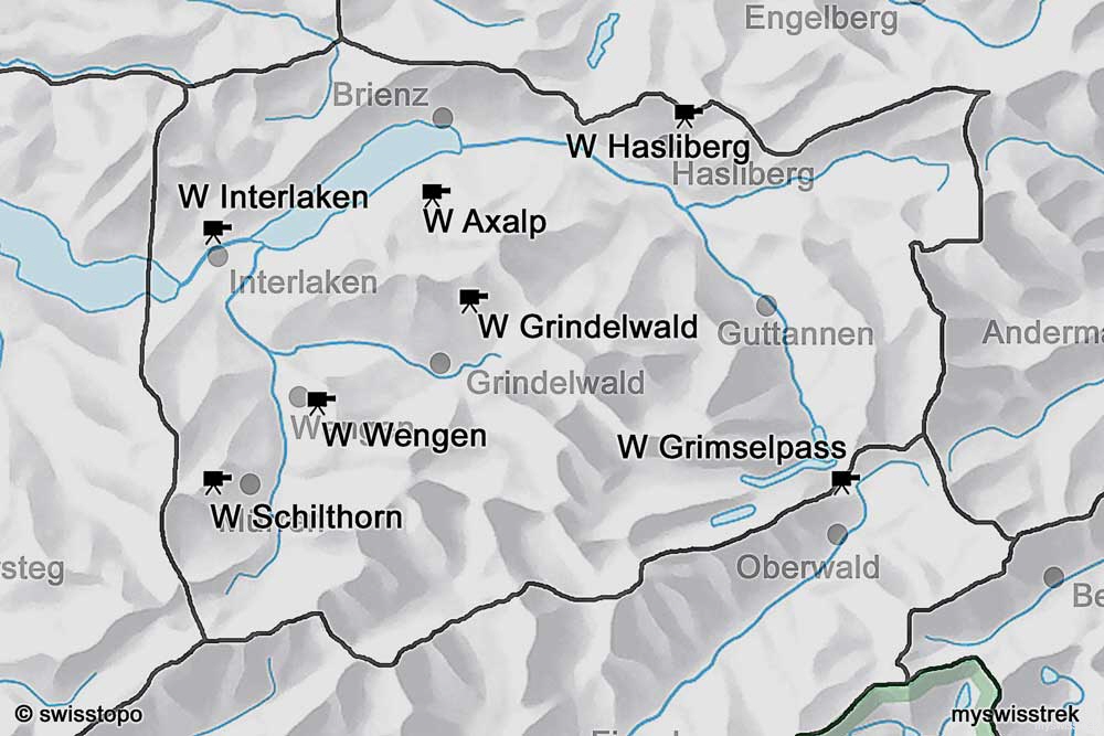 Karte-Webcams-Region-Jungfrau