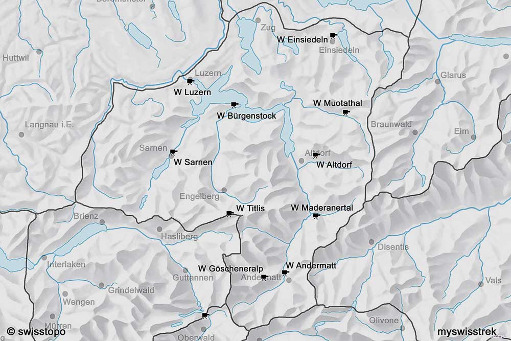 Karte-Webcams-Zentralschweiz
