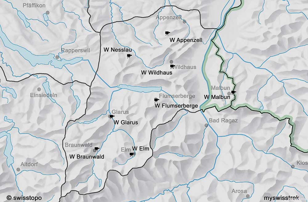 Karte-Webcams-Ostschweiz