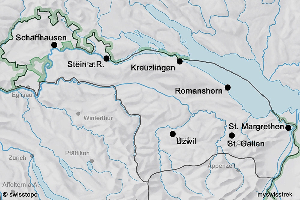 Karte Ferienorte Region Bodensee
