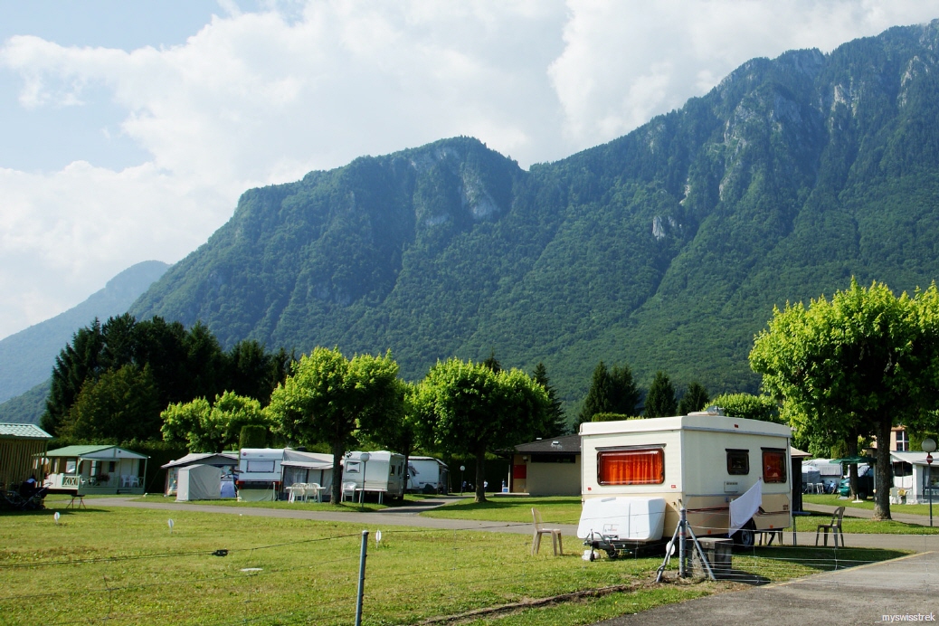 Rive-Bleue - Camping bei Montreux