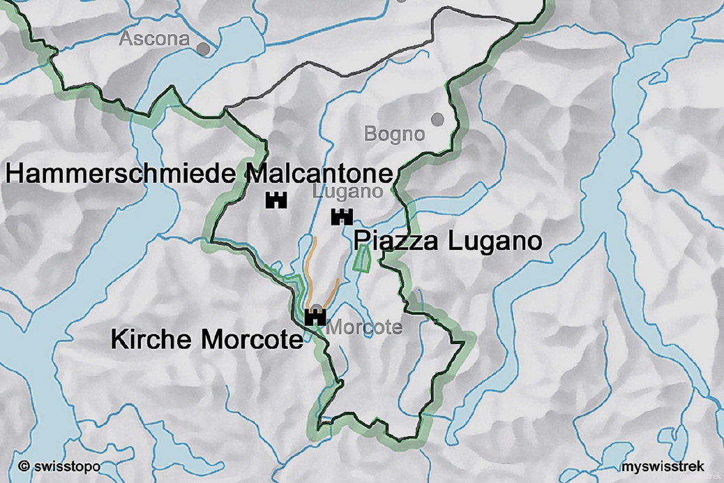 Lage Burg & Schloss Region Lugano