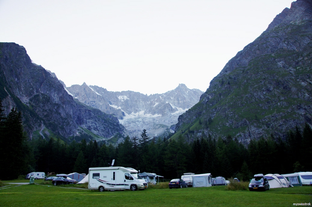Zeltplatz des Glaciers - Camping bei Ferret