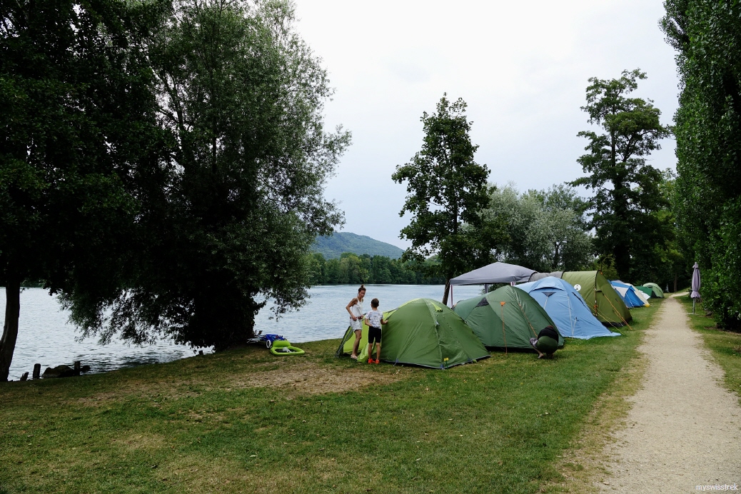 Camping am Rhein - Zeltplatz bei Basel